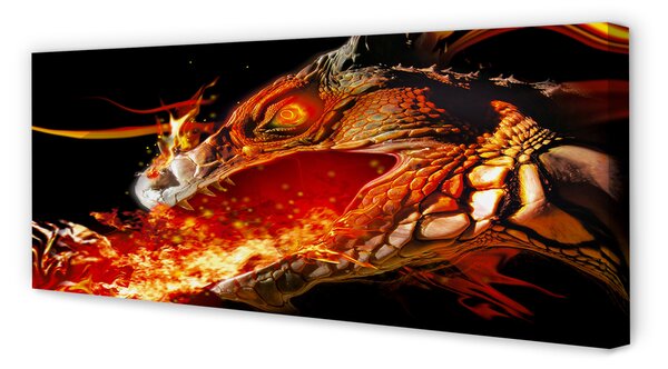 Tablouri canvas dragon de foc-respirație