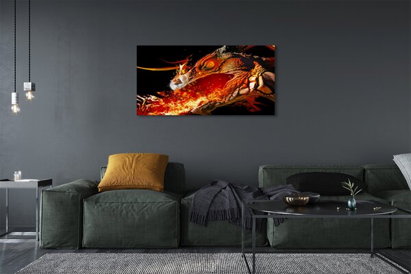Tablouri canvas dragon de foc-respirație