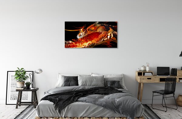 Tablouri canvas dragon de foc-respirație