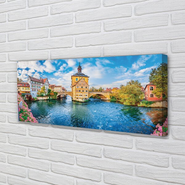 Tablouri canvas Germania poduri râu vechi oraș