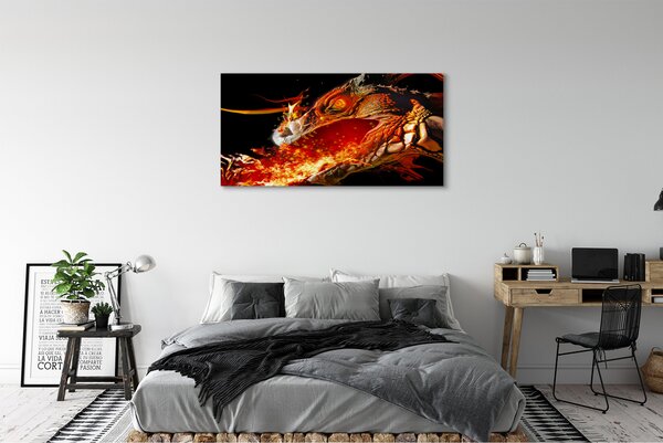 Tablouri canvas dragon de foc-respirație