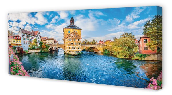 Tablouri canvas Germania poduri râu vechi oraș