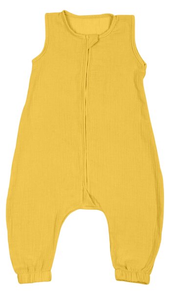 Sac de dormit copii de vara din muselina dubla cu picioare 6-18 luni Kidizi Curry, 0.3 tog, bumbac 100%