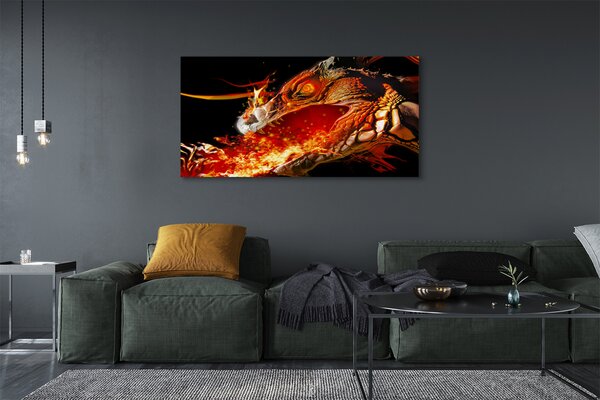 Tablouri canvas dragon de foc-respirație