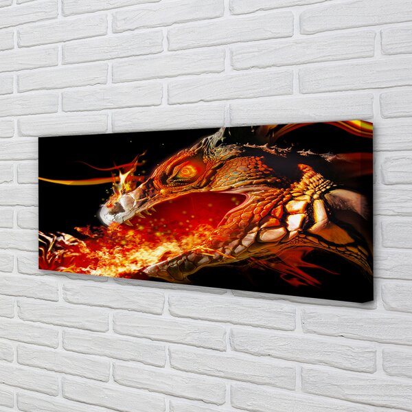 Tablouri canvas dragon de foc-respirație
