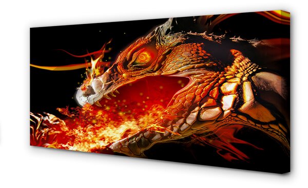 Tablouri canvas dragon de foc-respirație