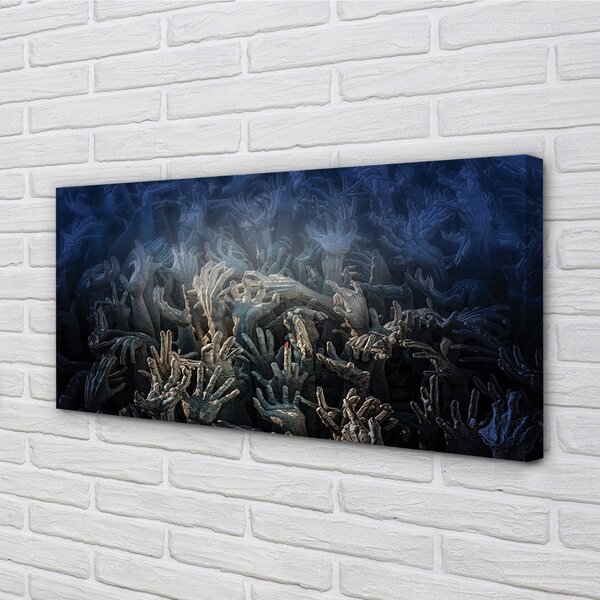 Tablouri canvas Mâinile de lumină albastră