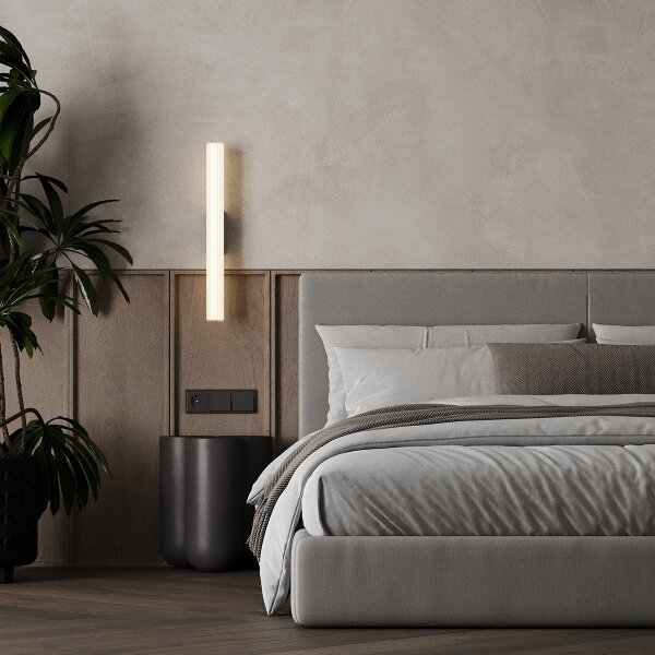 Aplică LED pentru oglindă de baie LINEA, 8W, 230V, 3000/4000/6000K, IP44, 45 cm, alb