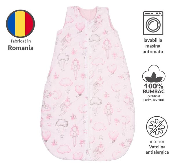 Sac de dormit copii 0-9 luni Kidizi Fairy Clouds, 0.5 tog