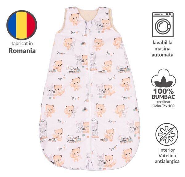 Sac de dormit copii 0-9 luni Kidizi Best Friends, 1 tog