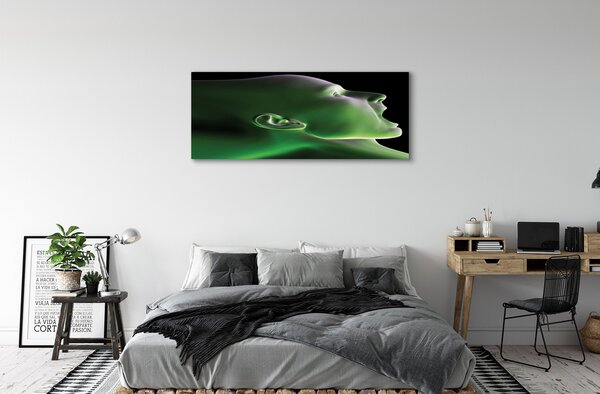 Tablouri canvas Omul lumina verde cap