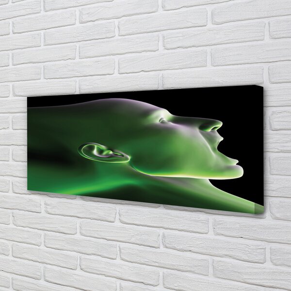 Tablouri canvas Omul lumina verde cap