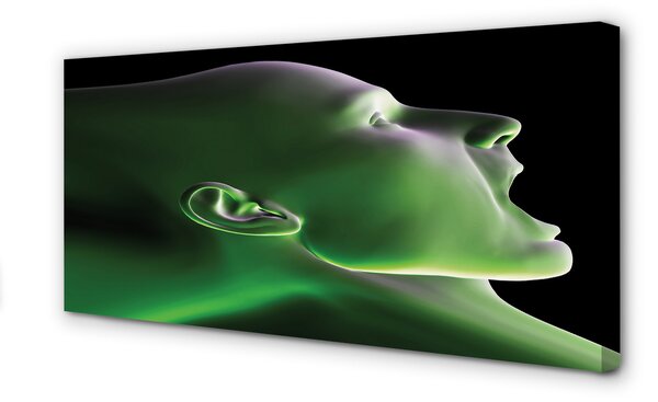 Tablouri canvas Omul lumina verde cap