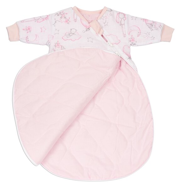 Sac de dormit copii cu maneci 0-3 luni Kidizi Fairy Clouds, 1 tog, bumbac 100%, pentru toamna/iarna