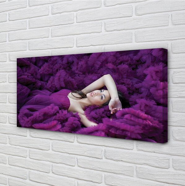 Tablouri canvas Femeie violet