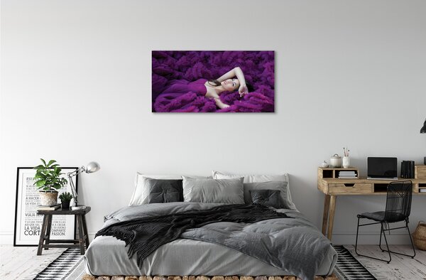 Tablouri canvas Femeie violet