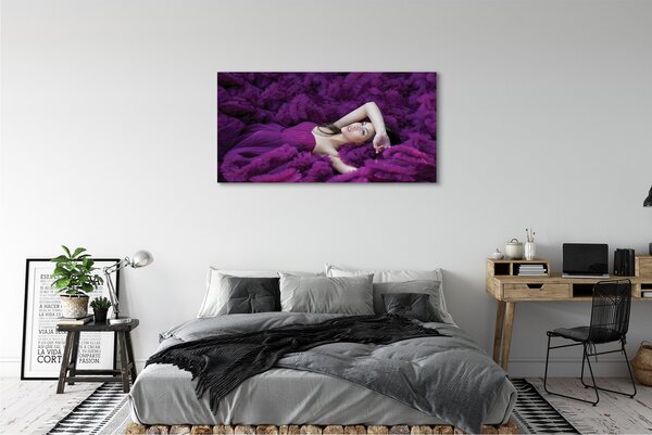 Tablouri canvas Femeie violet