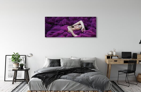 Tablouri canvas Femeie violet