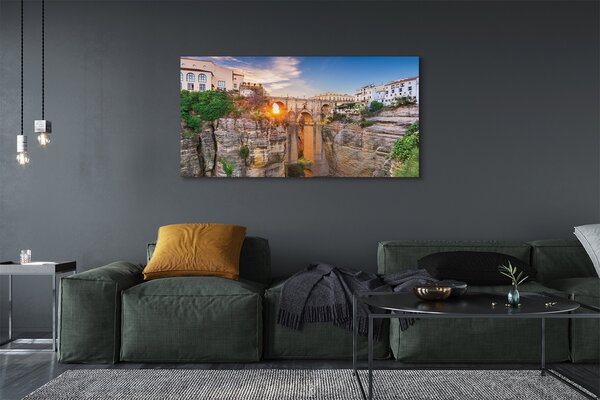 Tablouri canvas Spania Podul apus de soare