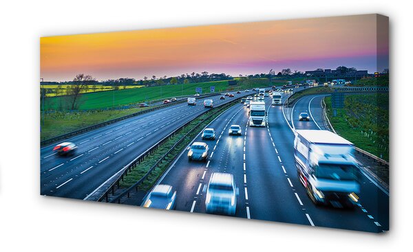 Tablouri canvas Autostradă auto cer