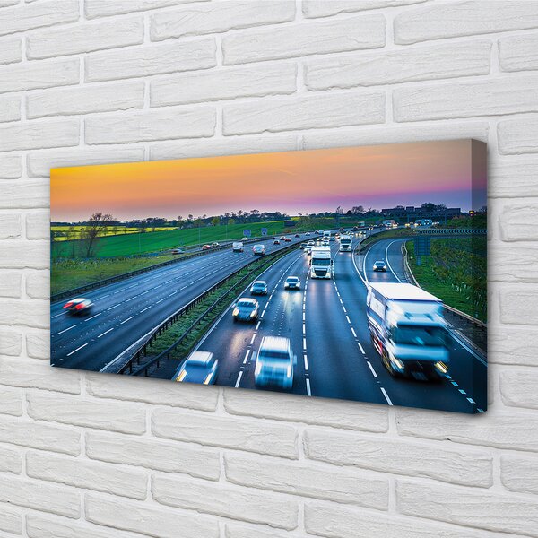 Tablouri canvas Autostradă auto cer