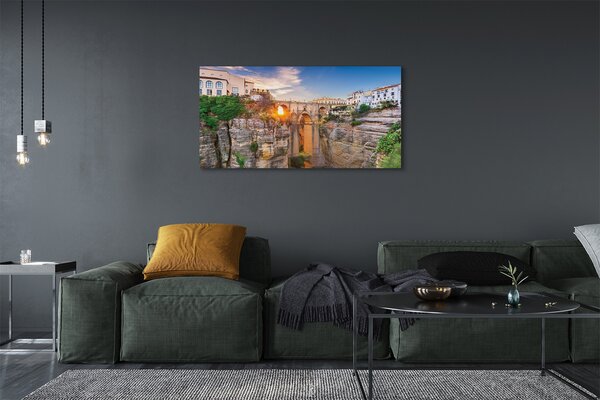 Tablouri canvas Spania Podul apus de soare