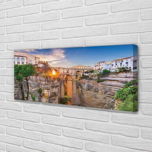 Tablouri canvas Spania Podul apus de soare