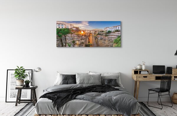 Tablouri canvas Spania Podul apus de soare
