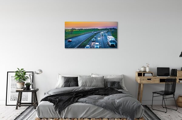 Tablouri canvas Autostradă auto cer