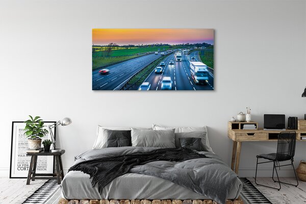 Tablouri canvas Autostradă auto cer