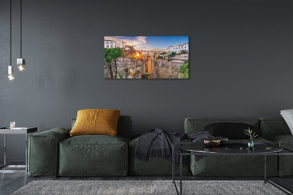 Tablouri canvas Spania Podul apus de soare