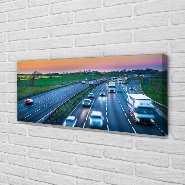 Tablouri canvas Autostradă auto cer