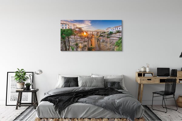 Tablouri canvas Spania Podul apus de soare