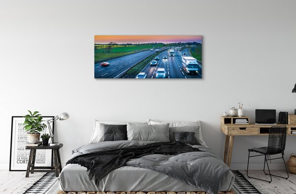 Tablouri canvas Autostradă auto cer