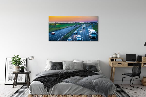 Tablouri canvas Autostradă auto cer
