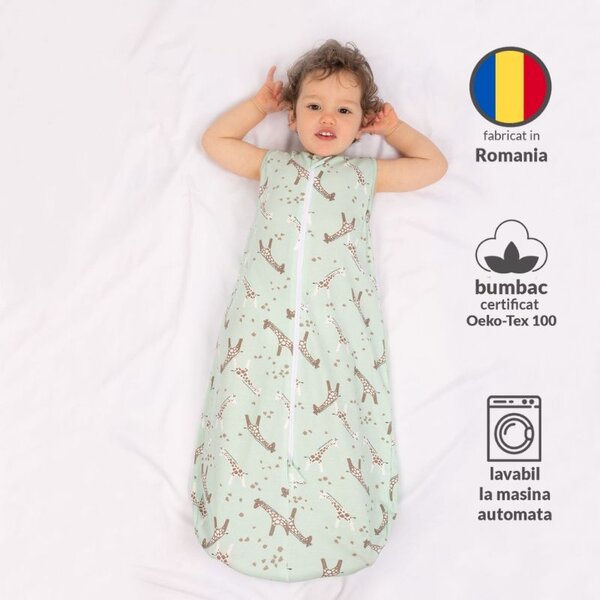 Set 2 saci dormit copii de vara 0-18 luni Kidizi Elefun Pink Koala, 80 cm, 0.5 tog