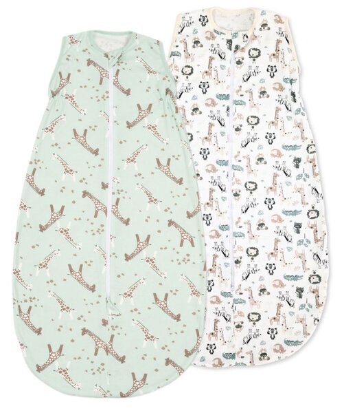Set 2 saci dormit copii de vara 0-18 luni Kidizi Giraffe Safari, 80 cm, 0.5 tog