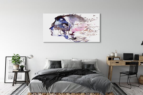 Tablouri canvas Imaginea de fata unui barbat