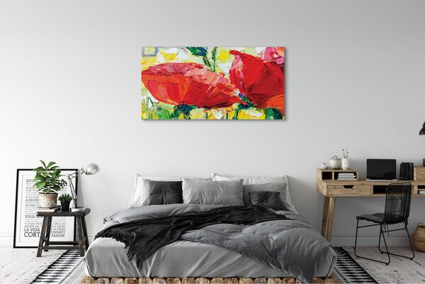 Tablouri canvas flori roșii