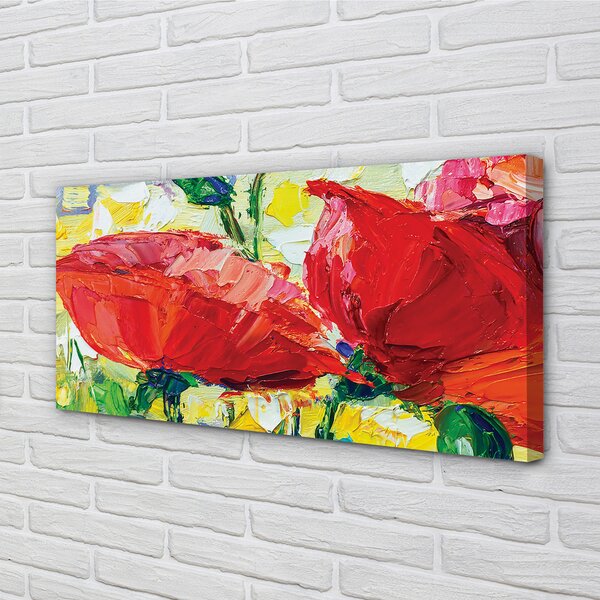 Tablouri canvas flori roșii