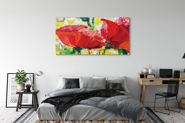 Tablouri canvas flori roșii