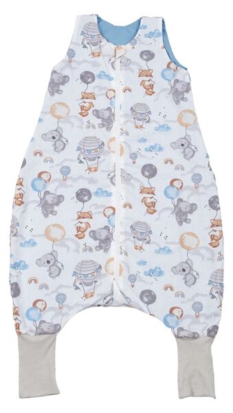 Sac de dormit cu picioare de vara pentru copii 18-36 luni Kidizi Tiny Adventures 0.5 tog, mansete transformabile in soseta