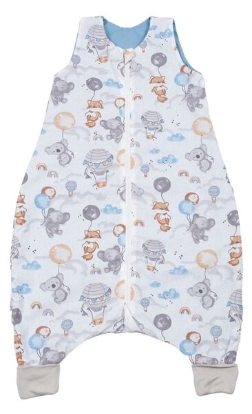 Sac de dormit cu picioare de vara pentru copii 18-36 luni Kidizi Tiny Adventures 0.5 tog, mansete transformabile in soseta
