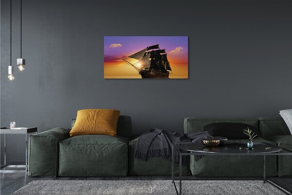 Tablouri canvas cer colorat navă de mare