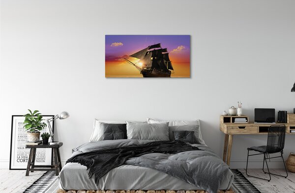 Tablouri canvas cer colorat navă de mare