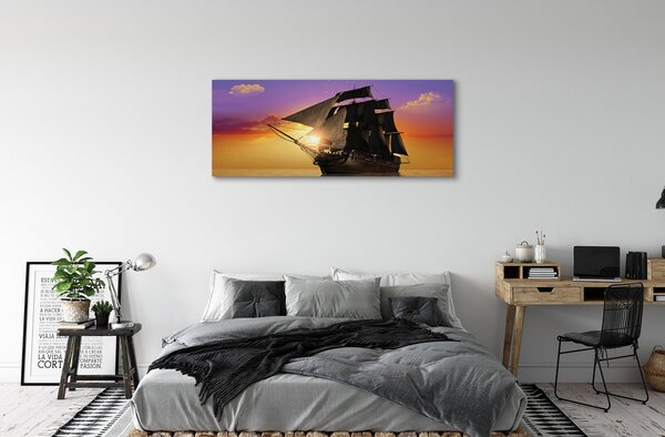 Tablouri canvas cer colorat navă de mare