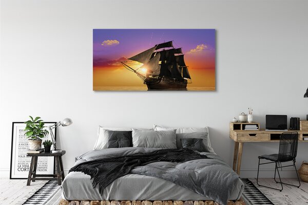 Tablouri canvas cer colorat navă de mare