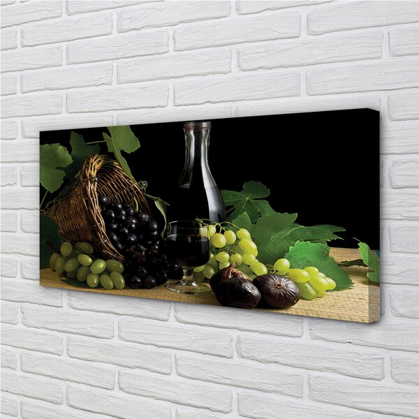 Tablouri canvas frunze de struguri de vin Coșul de gunoi