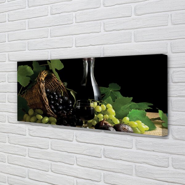 Tablouri canvas frunze de struguri de vin Coșul de gunoi