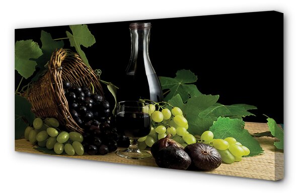 Tablouri canvas frunze de struguri de vin Coșul de gunoi
